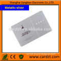 metallic silver silk screen pvc card